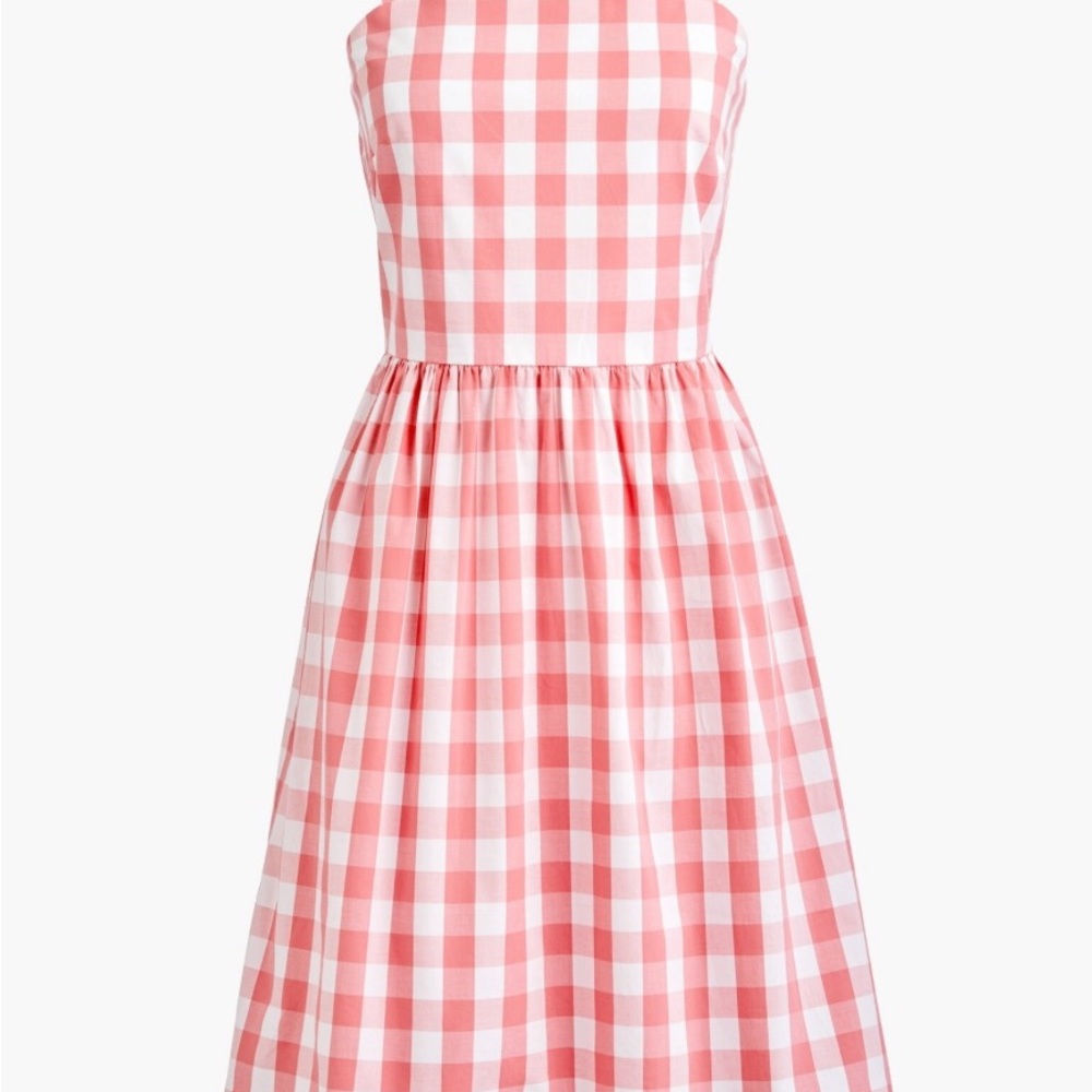 J.crew sun dress red plaid , fourth of july dress
